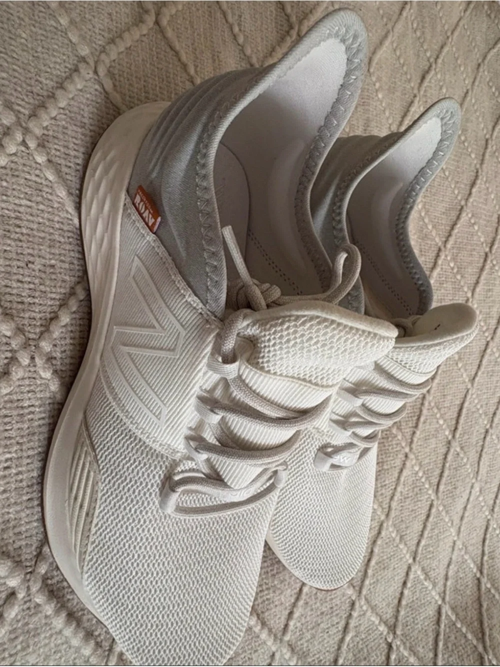 New Balance All-Cream Knit Sneaker